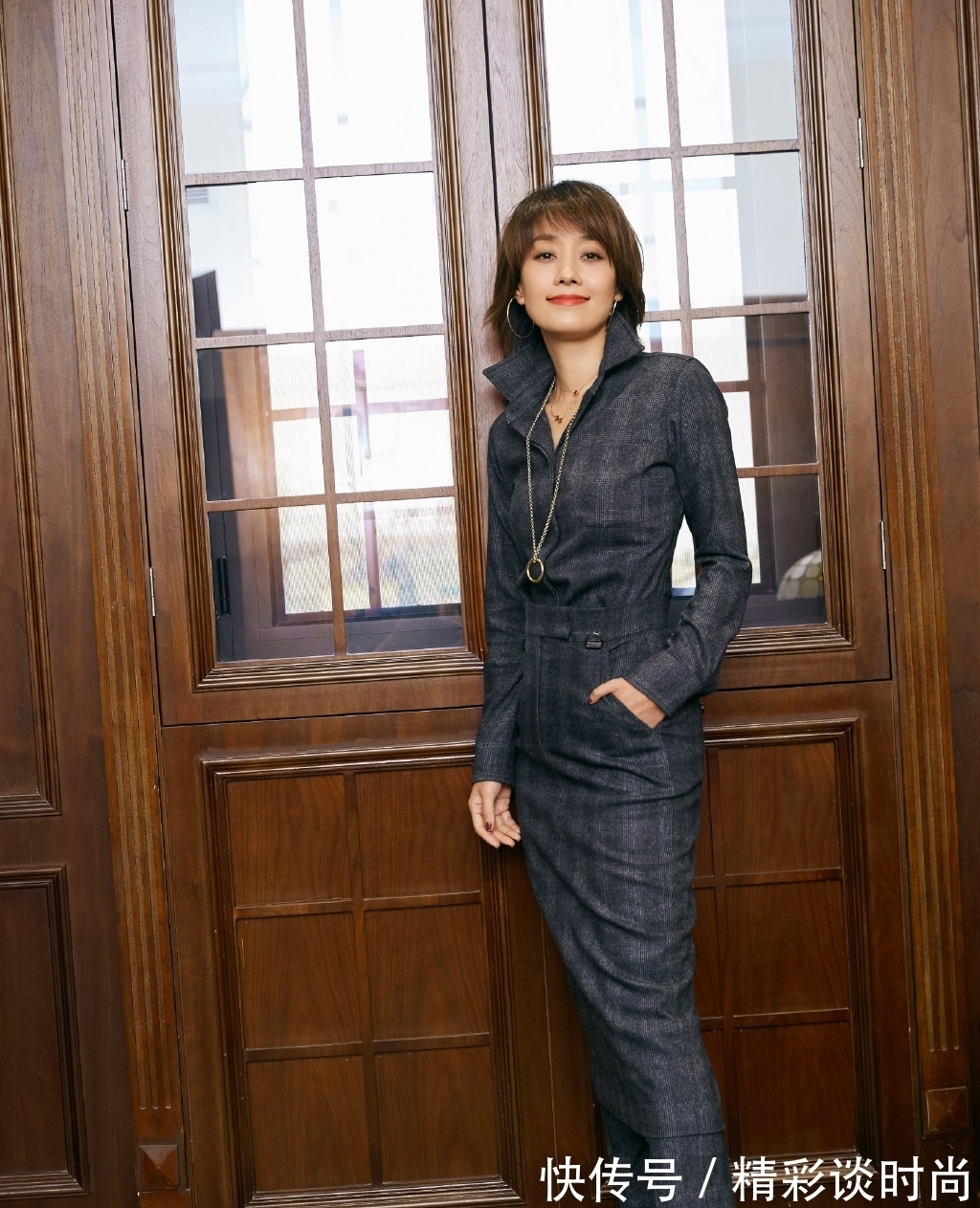 发型|马伊琍只是把头发留长一点换个刘海,气质都更高级,43岁嫩回23岁