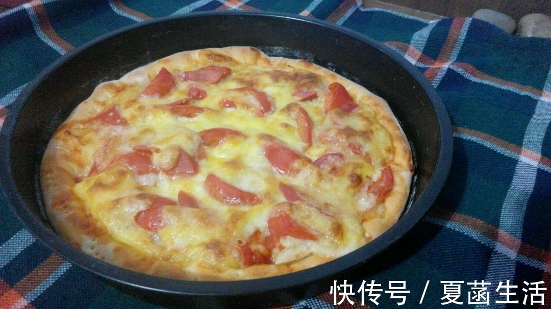 香甜|在家制作番茄芝士披萨，味道香甜，简单好做