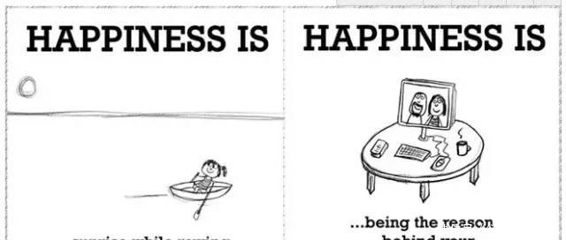 Happiness|疯传全网的英文漫画：Happiness is……看完走心了