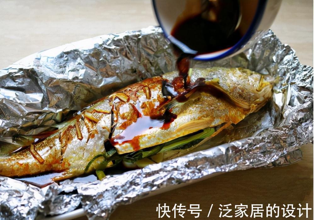 美味|大黄鱼送进烤箱很美味,外酥里嫩,家人都爱吃