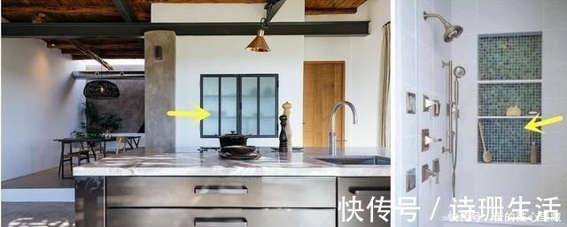 厨房|厨房打柜子太费事!直接砌假墙掏个橱柜,隐形不占地,如今很流行!