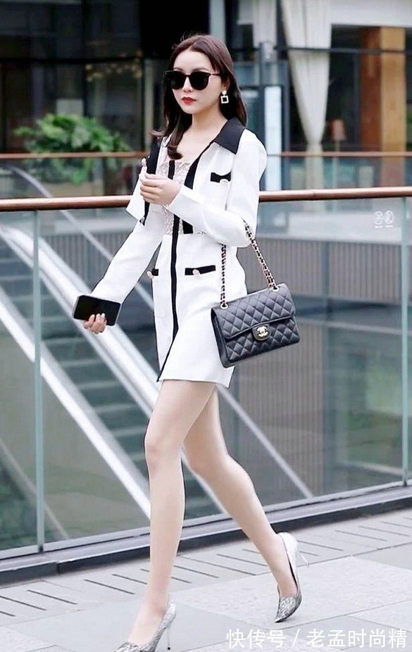 裙装|黑白职业裙装, 搭配一双亮闪闪的高跟鞋, 彰显与众不同的气