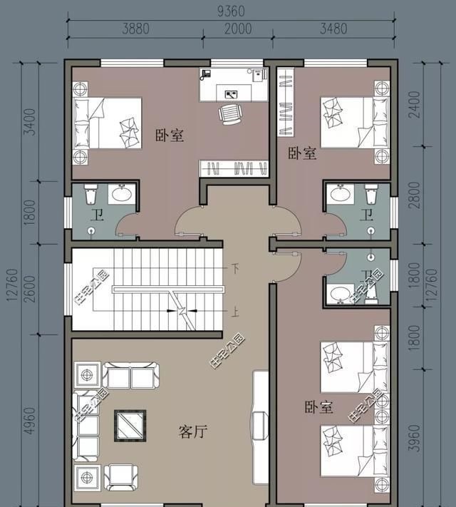 建筑面积|农村建两层有什么好户型，20万之内能建好的5套小户型推荐