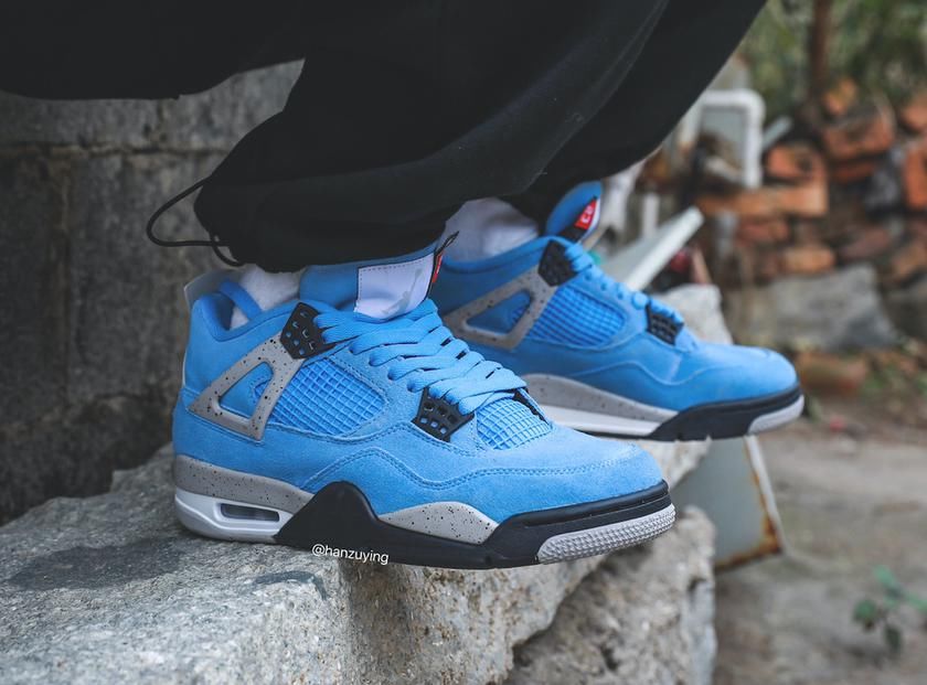 今年三月发售！Air Jordan 4 “University Blue” 上脚绝美！