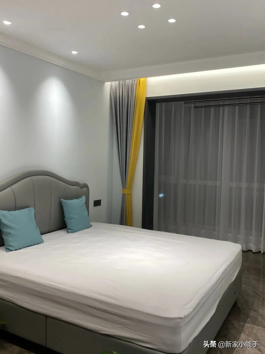 窗帘|幸福的婚房,坚持全屋无主灯的设计很好看,悬空电视墙更喜欢