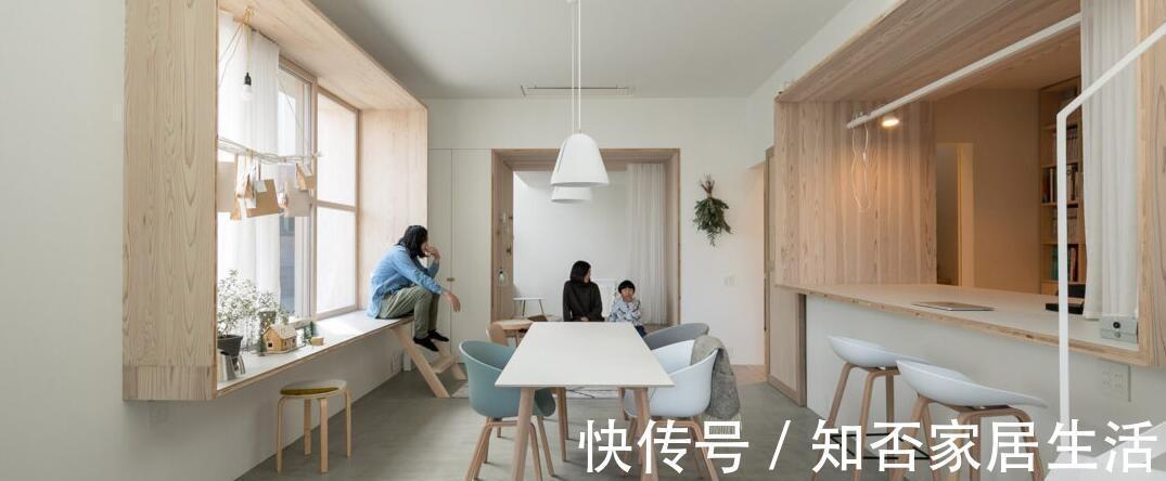 日本设计师的家，果然非同一般，窗台加宽做休闲区，室内窗双面用
