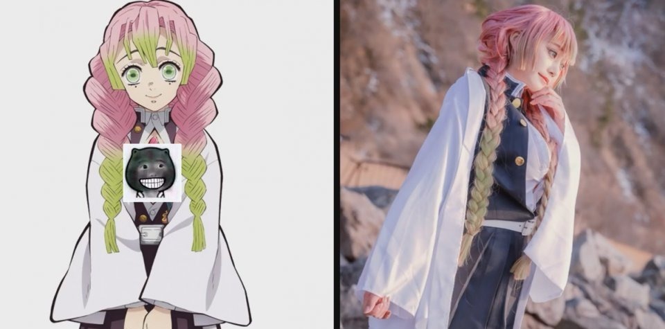 祢豆子|鬼灭之刃COS:祢豆子惹人怜爱,伊之助肌肉感十足,漫迷们裂开了