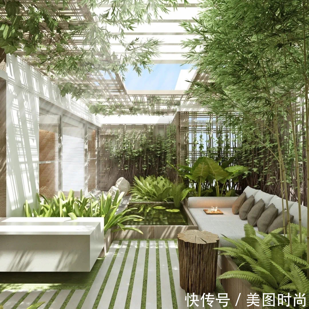 雨水|爆火的下沉式庭院设计,有条件一定要建一个,比别墅花园还好看
