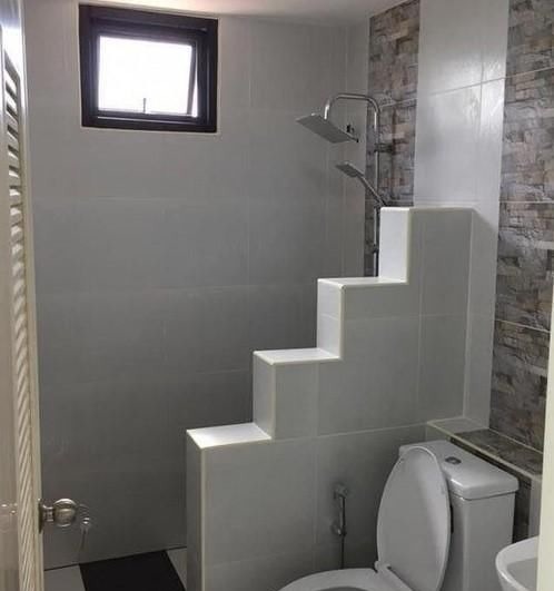 玻璃|卫生间隔断别只知用玻璃,用红砖砌个阶梯式,再掏个壁龛实用十倍