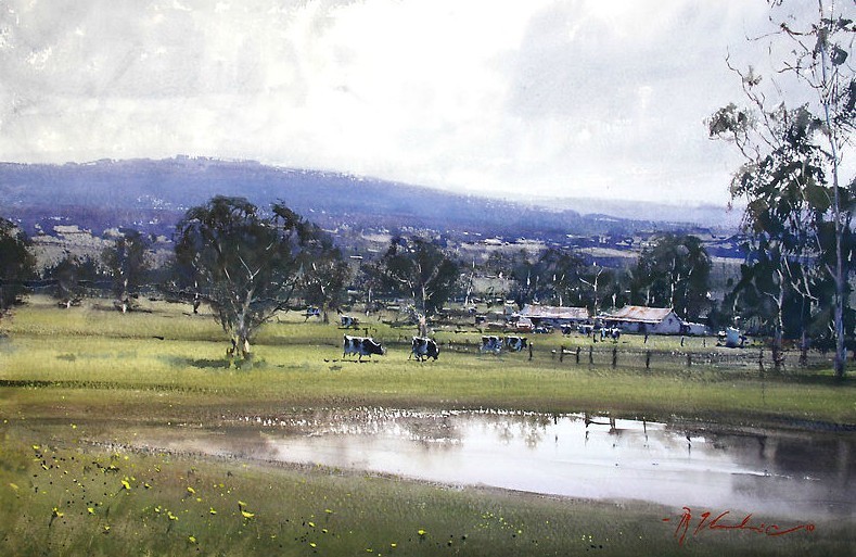 艺术家@雾里看花,澳大利亚水彩艺术家科维奇的作品,很是美!