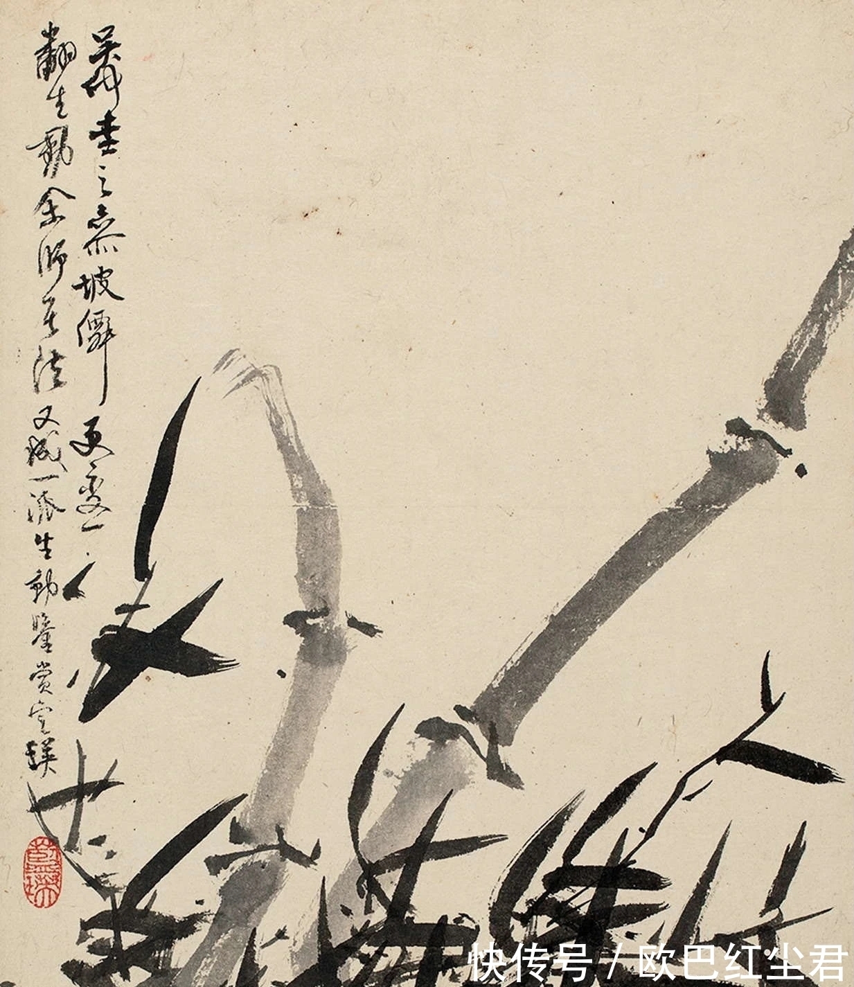 逸品$难得一见的水墨花鸟画逸品!蓝瑛《兰竹石册》十二开