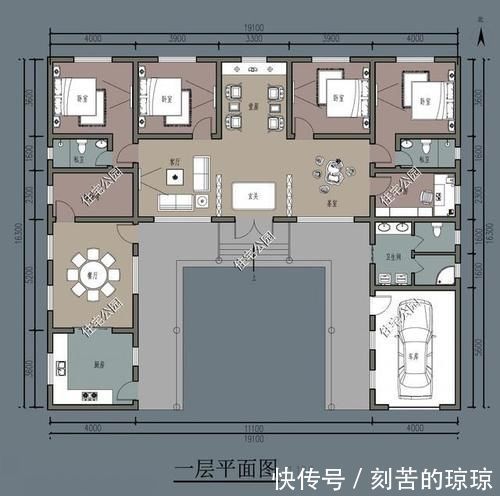 平层|农村建房还是有个院子好，10套农村平层小院，既能停车还能养鸡鸭