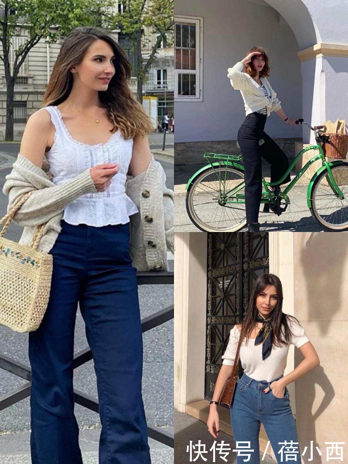 牛仔裤|法式穿搭少不了牛仔裤搭配，推荐一组时髦精街拍造型，潮人都在穿