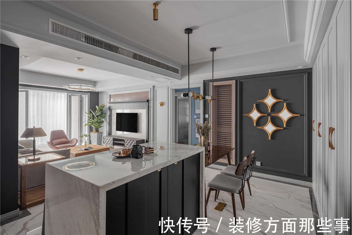 粉色调|120平混搭风三居室,居然将不喜欢待家里的人拴住