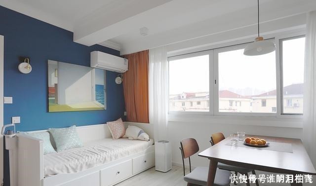 墙面|看腻了北欧风,43㎡一居室靠超美配色做到了优雅高级!