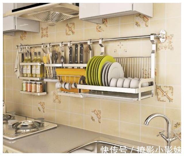 墙面|厨房收纳怎么解决?在墙面上装这种置物架,实用干净,增加美观性