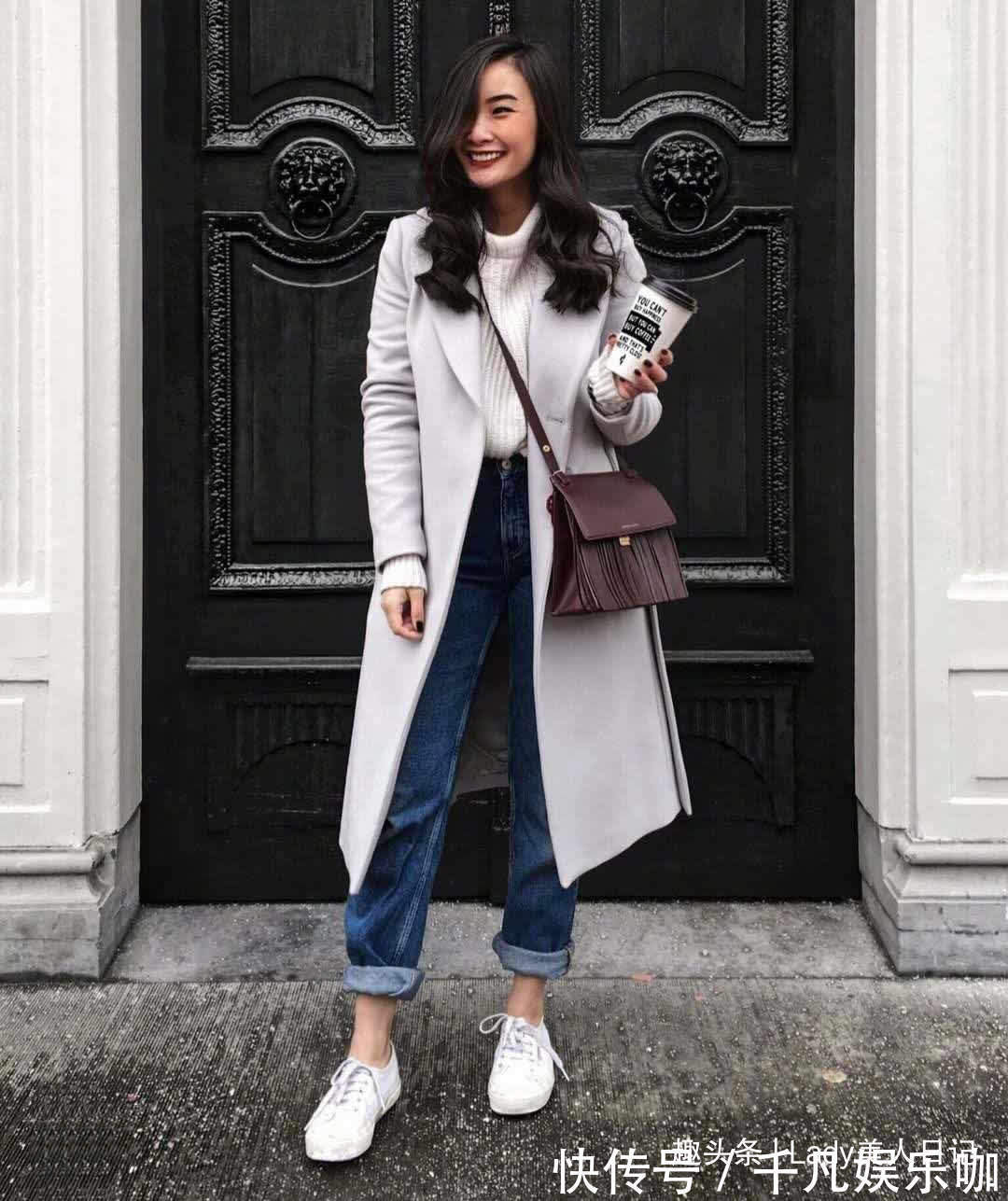 小个子 快来,显高显瘦的“长风衣/大衣”穿搭,经典实用,小个子更要看