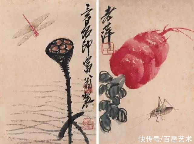 蝴蝶|齐白石草虫图200张，他把草虫画活了