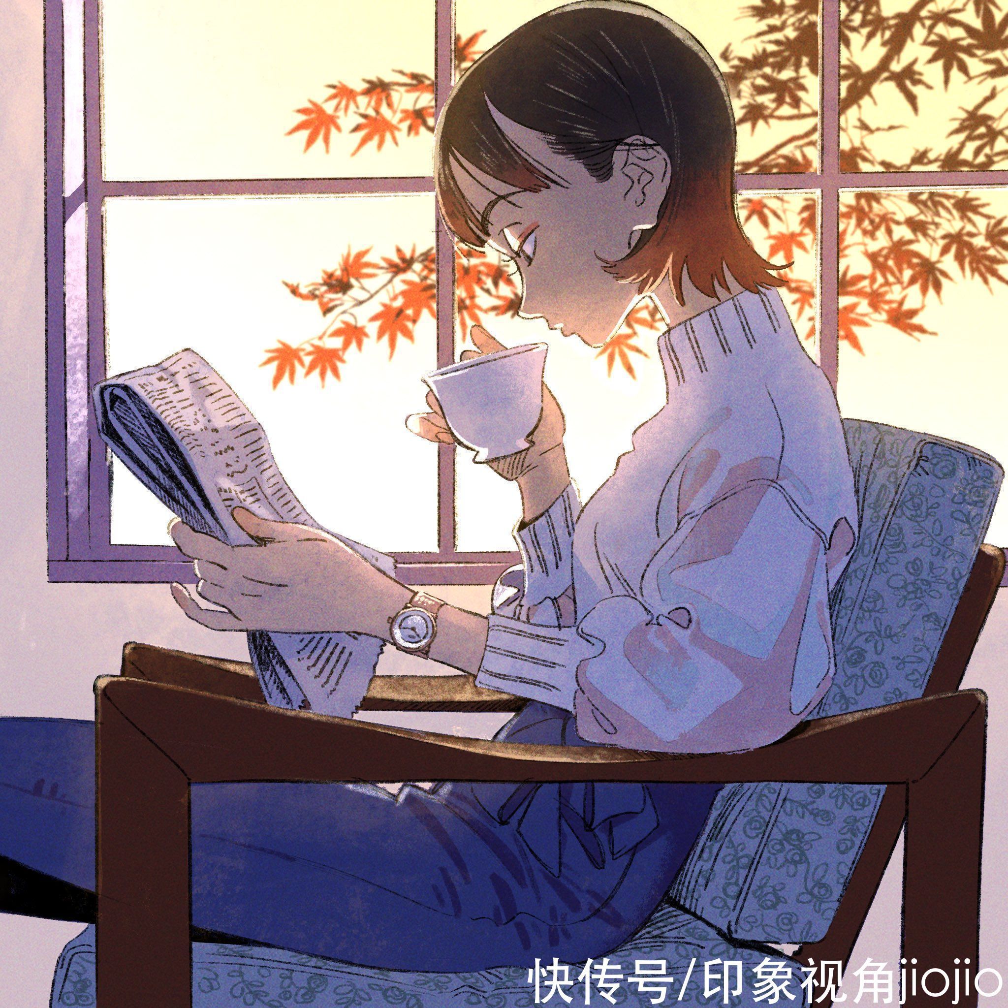 插画|复古感的动漫美少女插画,第一眼就被惊艳到了