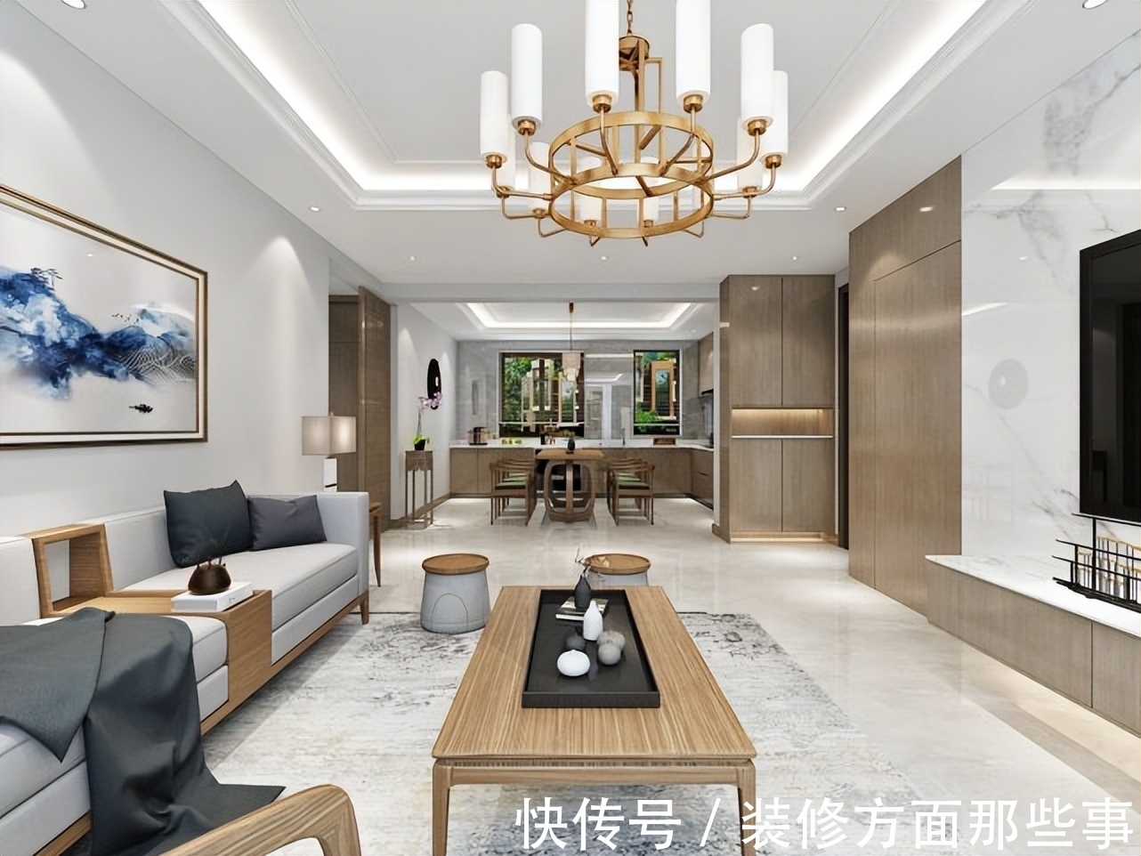 中式|130平现代中式三居室,整个空间呈现一种有意境的美感