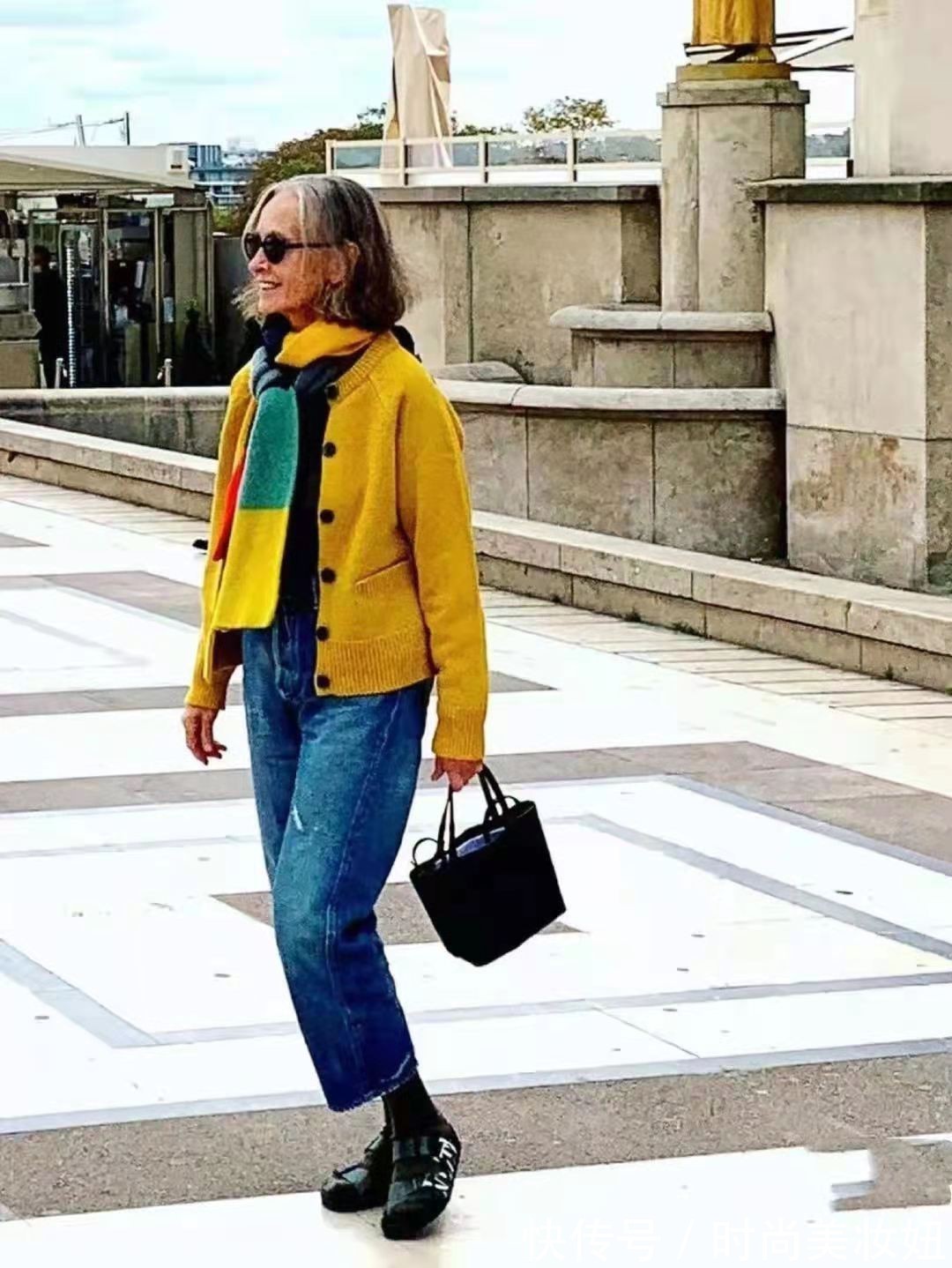 时髦 70岁奶奶比年轻人还敢穿,借鉴她的搭配范本,奶奶辈也穿出时髦范