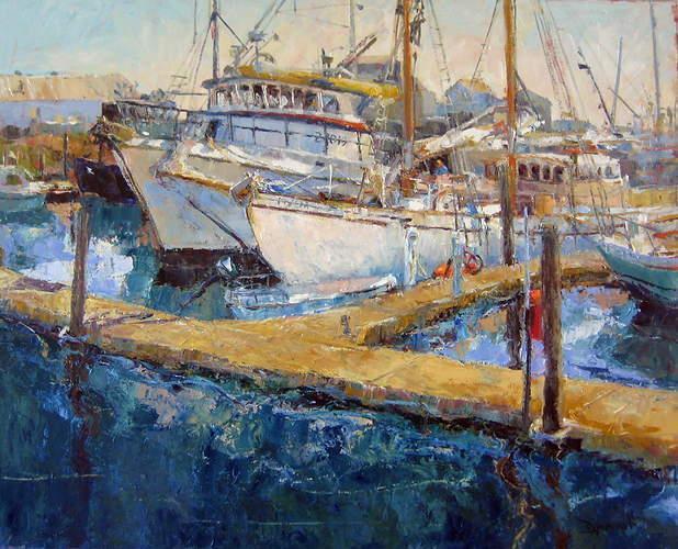 塔尔萨大学&窗外的景色 浓郁的色彩,戴安娜·恩斯沃思的风景油画