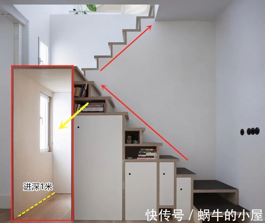 柜体|门洞上打个1米深的框,延伸出收纳型楼梯,我都想马上学回家了!