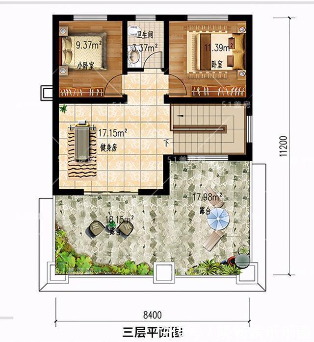 卧室|两款火遍农村的三层带阳台小别墅，占地100平米这样设计就对了
