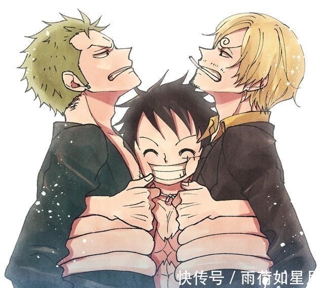 路飞|海贼王草帽团三大主力壁纸分享,三人版巨型大皇帝也有灵魂