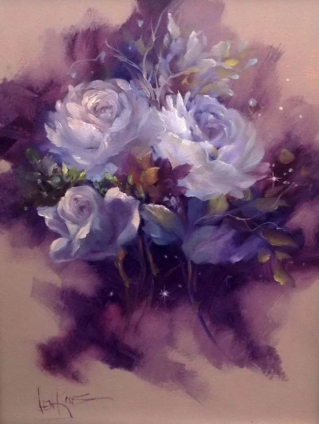 加里$这对老夫妇教授绘画40多年,画的花也太漂亮了!