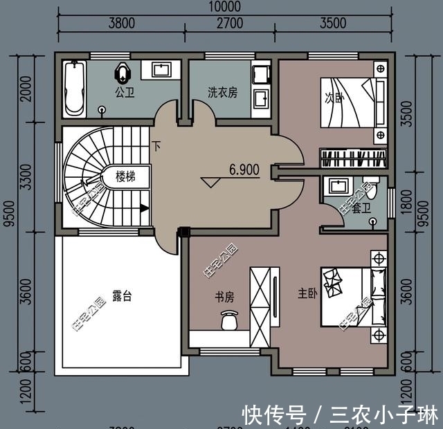 进深|7套三层农村自建房,户型方正、经典,还不赶快收了