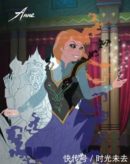 公主|毁童年你没见过的迪士尼公主,夜幕降临化身魔鬼的公主要去觅食