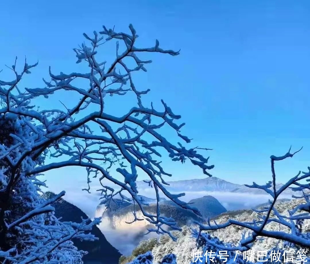 雪后初晴，与阳光相拥，武陵山的雪颜值巅峰！