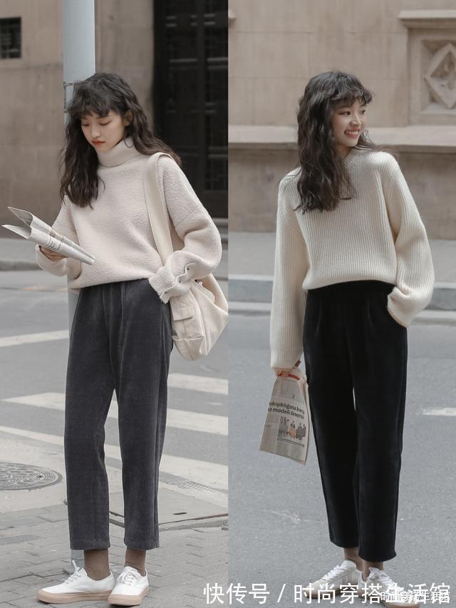 小蛮腰|会穿的女人都不穿阔腿裤了,今年流行的是“加绒裤”,时尚又保暖