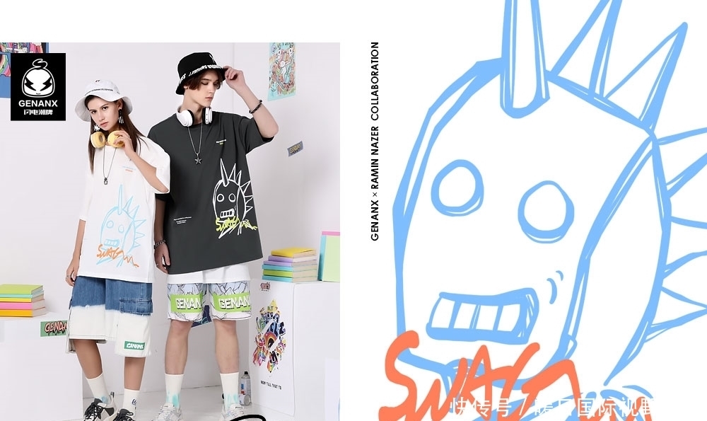 闪电潮牌携手插画艺术家及脱口秀喜剧演员Ramin Nazer,推出联名款!