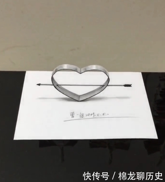 3d#美术生画3D一箭穿心,完成后,眼睛:发生了什么,一脸蒙圈