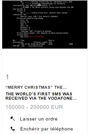 张娇|29年后，世界上第一条短信将首次被拍卖 价格高达143万元