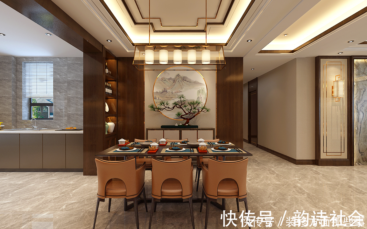 装修|190平典雅色调混搭时尚元素,带您领略不一样的中式高级美