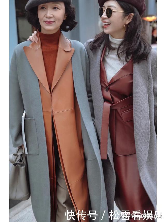 这才是60岁女人该有的打扮!呢大衣+高领衫,御寒减龄不输皮草