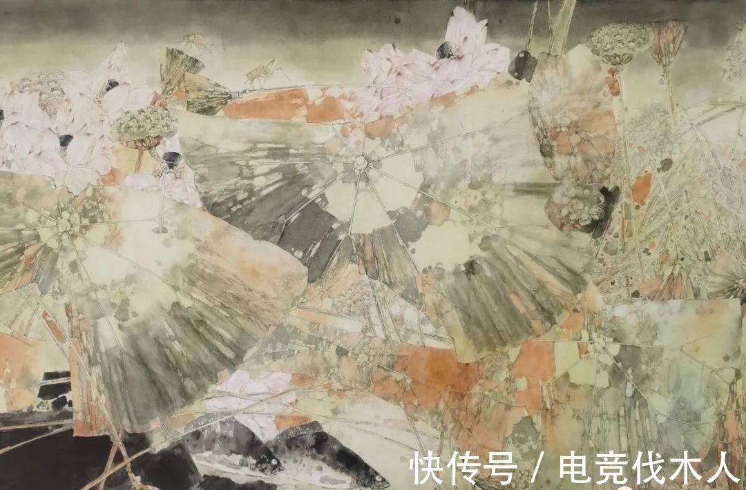 荷塘长卷!生命感动 大美创构——著名画家卢东近作荷塘长卷《家园》