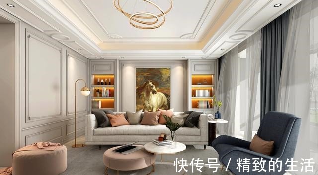 布置|168㎡现代轻奢，粉和绿等元素的润色，让居住环境活泼又优雅！