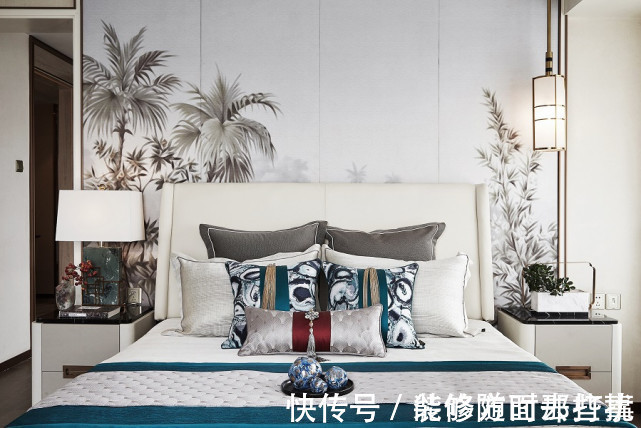 乳胶漆|193平通过形态不一的银杏叶,在空间中营造恬静、悠然环境