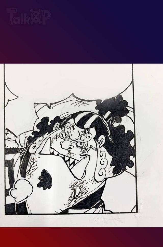 作者|海贼王1018话尾田荣一郎原稿，清晰的作者笔迹