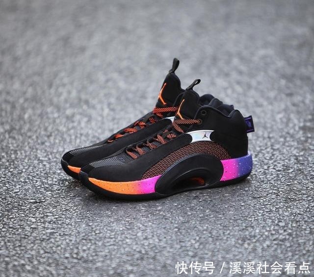 配色|艳丽日落元素！全新配色Air Jordan 35实物图释出