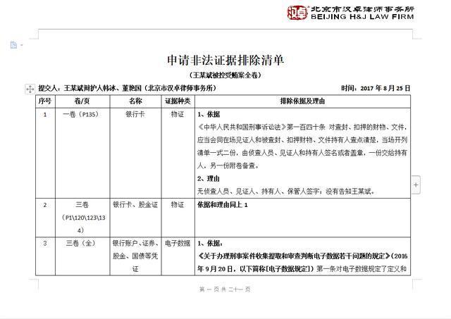 证据|调取王某斌家庭收支及财产状况