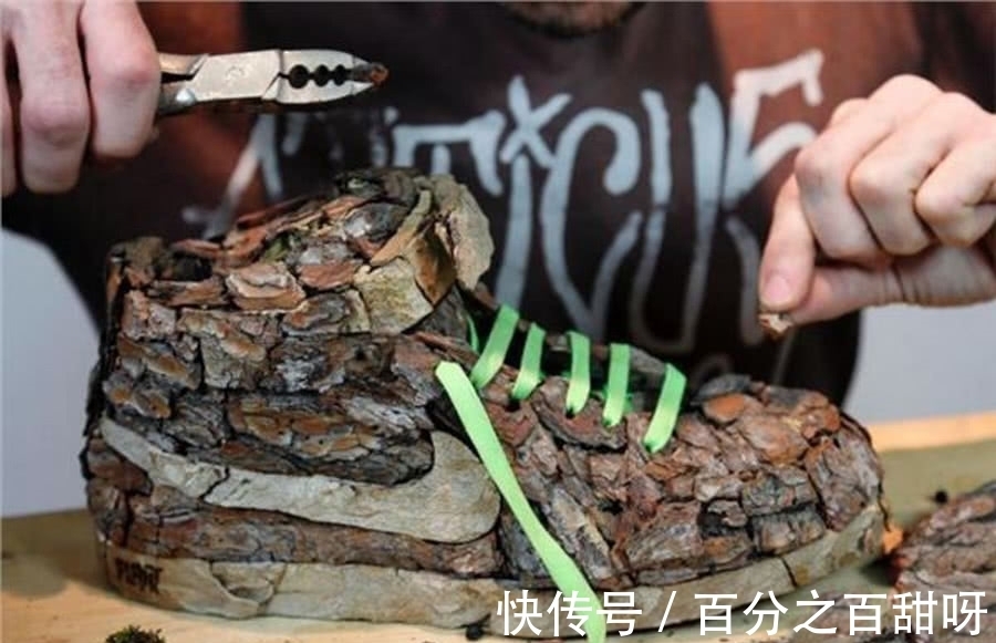 树皮|法国男子用树皮做成耐克鞋,爆火网络后订单不断!他却坚称不卖!