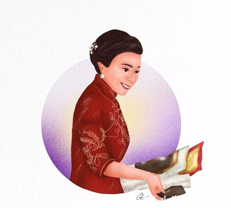 华裔王后|华裔王后苏提达晒旗袍漫画太美了!太有东方韵味,诗妮娜东施效颦