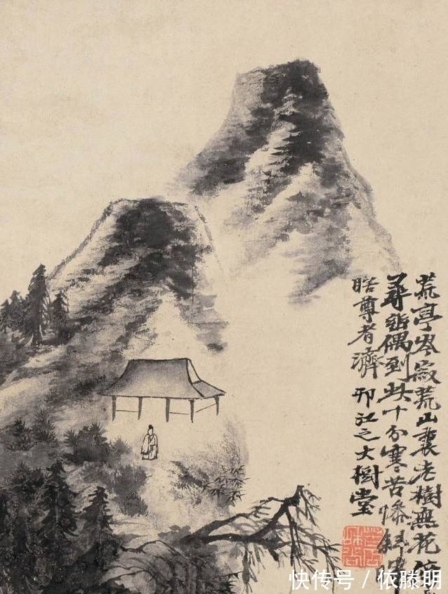 花鸟画@石涛,八大感时花溅泪,恨别鸟惊心的悲怆之情只能通过笔画于纸上