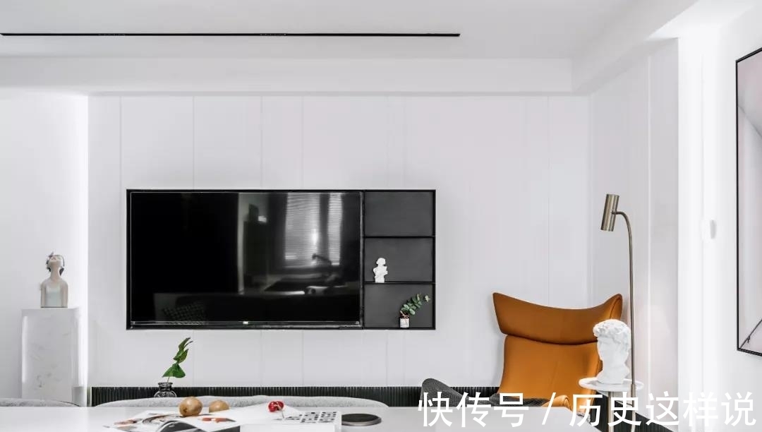 黑白灰|77平两居室户型,现代简约风,时尚又实用(附平面图)