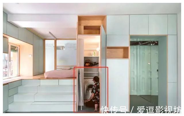 橱柜|层高3米的小宅,硬是装成了“两层”用,33㎡居住一家三口不拥挤!